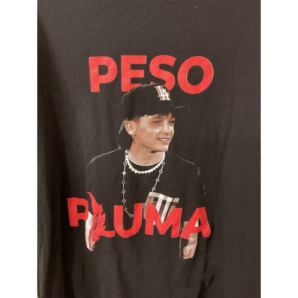 Peso Pluma Double P Tour 2023 Concert T Shirt 2XL Black Double Sided Official